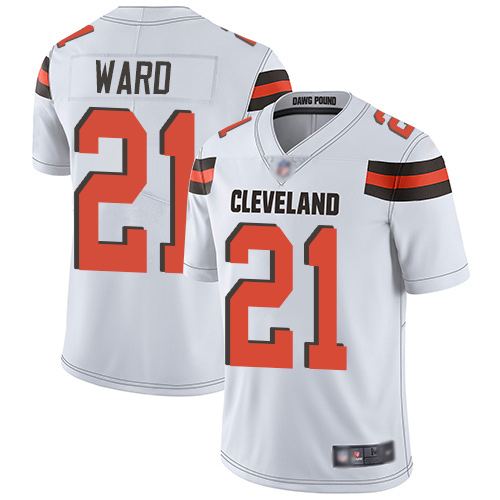 Cleveland Browns Denzel Ward Men White Limited Jersey #21 NFL Football Road Vapor Untouchable